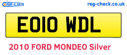 EO10WDL are the vehicle registration plates.