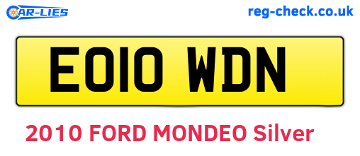 EO10WDN are the vehicle registration plates.