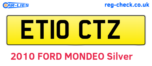 ET10CTZ are the vehicle registration plates.