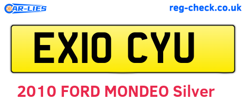 EX10CYU are the vehicle registration plates.