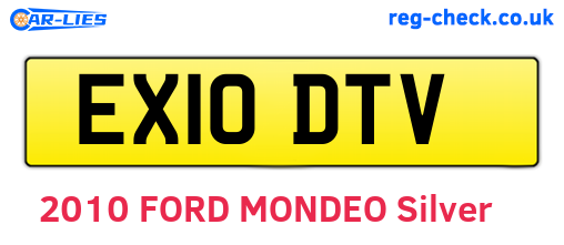 EX10DTV are the vehicle registration plates.
