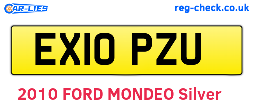 EX10PZU are the vehicle registration plates.