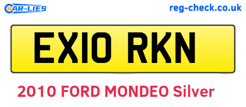 EX10RKN are the vehicle registration plates.