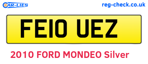 FE10UEZ are the vehicle registration plates.