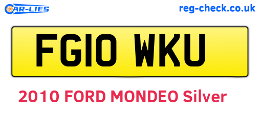 FG10WKU are the vehicle registration plates.