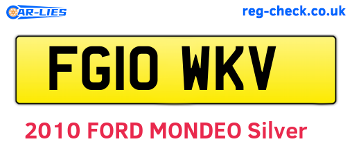 FG10WKV are the vehicle registration plates.