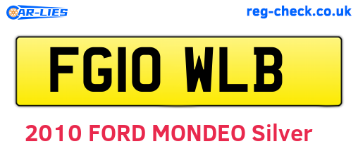FG10WLB are the vehicle registration plates.