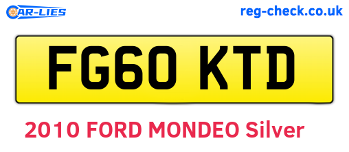 FG60KTD are the vehicle registration plates.