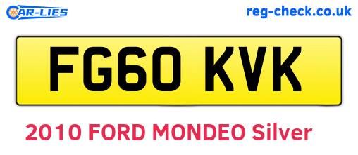 FG60KVK are the vehicle registration plates.