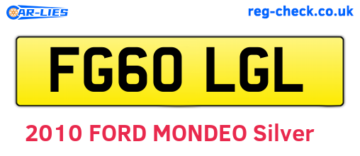 FG60LGL are the vehicle registration plates.