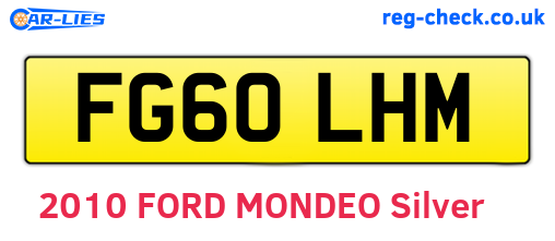 FG60LHM are the vehicle registration plates.