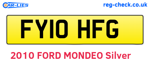 FY10HFG are the vehicle registration plates.