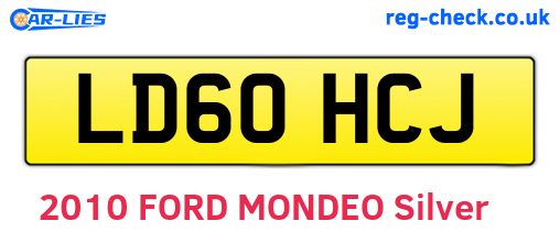 LD60HCJ are the vehicle registration plates.