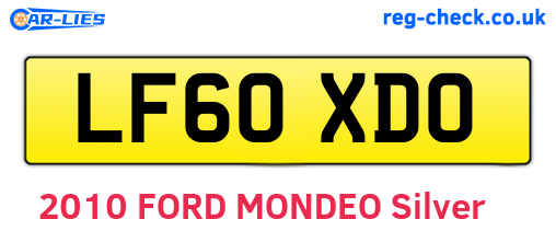 LF60XDO are the vehicle registration plates.
