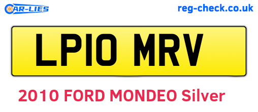 LP10MRV are the vehicle registration plates.