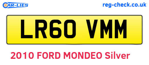 LR60VMM are the vehicle registration plates.