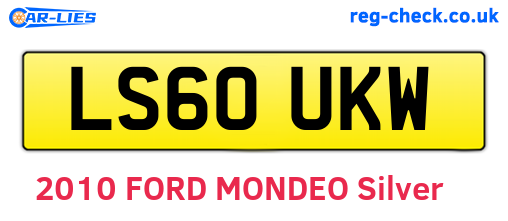 LS60UKW are the vehicle registration plates.