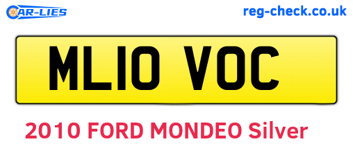ML10VOC are the vehicle registration plates.