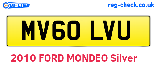 MV60LVU are the vehicle registration plates.