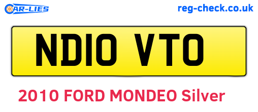 ND10VTO are the vehicle registration plates.