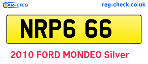 NRP666 are the vehicle registration plates.