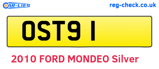 OST91 are the vehicle registration plates.