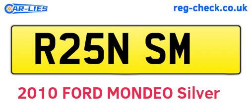 R25NSM are the vehicle registration plates.