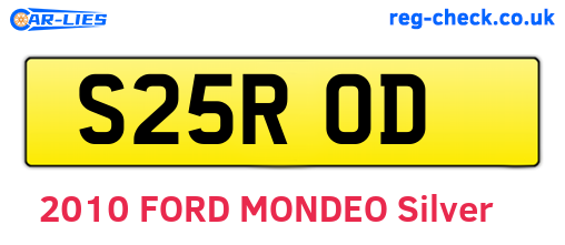 S25ROD are the vehicle registration plates.