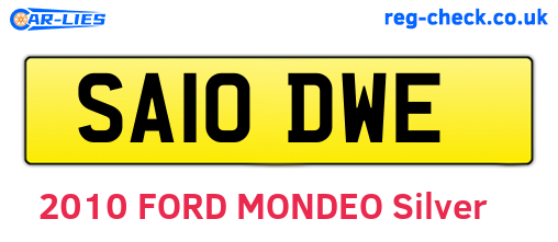SA10DWE are the vehicle registration plates.