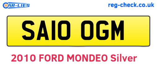 SA10OGM are the vehicle registration plates.