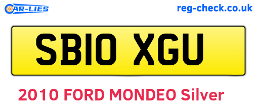 SB10XGU are the vehicle registration plates.