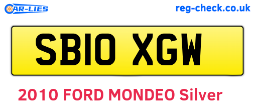 SB10XGW are the vehicle registration plates.