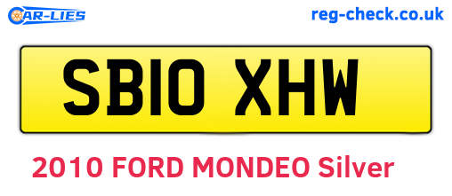 SB10XHW are the vehicle registration plates.