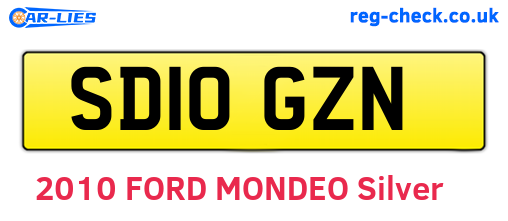 SD10GZN are the vehicle registration plates.