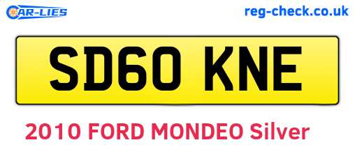 SD60KNE are the vehicle registration plates.