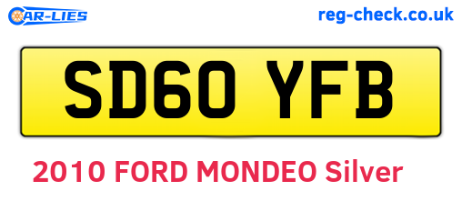 SD60YFB are the vehicle registration plates.