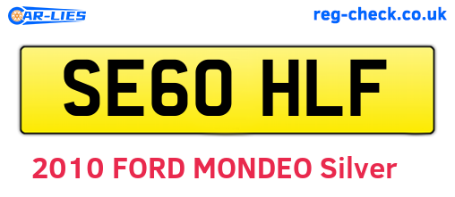 SE60HLF are the vehicle registration plates.