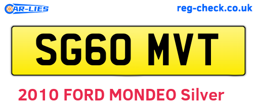 SG60MVT are the vehicle registration plates.
