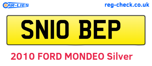 SN10BEP are the vehicle registration plates.