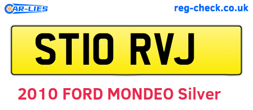 ST10RVJ are the vehicle registration plates.