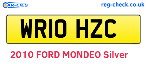 WR10HZC are the vehicle registration plates.