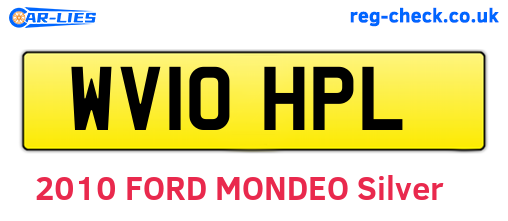 WV10HPL are the vehicle registration plates.