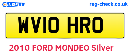 WV10HRO are the vehicle registration plates.