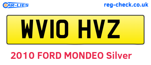 WV10HVZ are the vehicle registration plates.