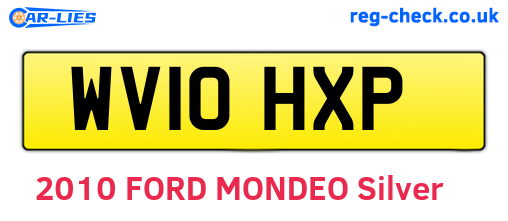 WV10HXP are the vehicle registration plates.