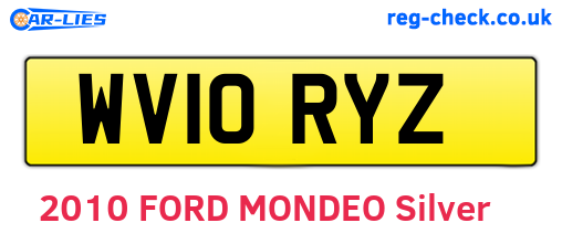 WV10RYZ are the vehicle registration plates.