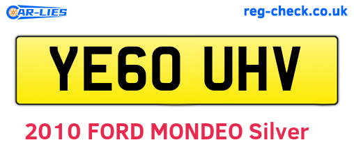 YE60UHV are the vehicle registration plates.