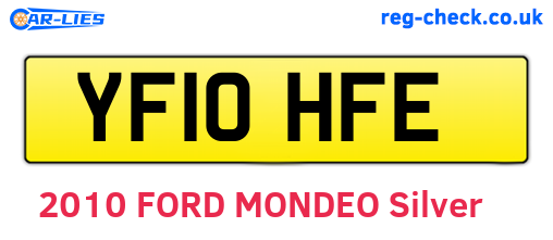 YF10HFE are the vehicle registration plates.