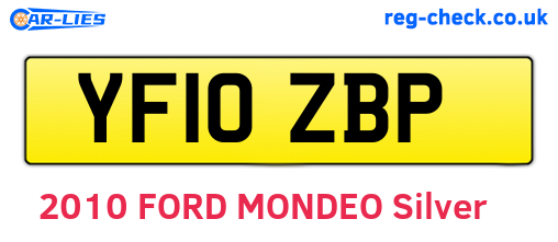 YF10ZBP are the vehicle registration plates.