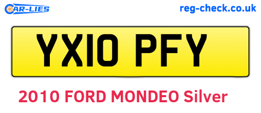 YX10PFY are the vehicle registration plates.